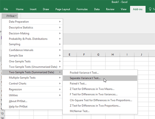 phstats for mac excel