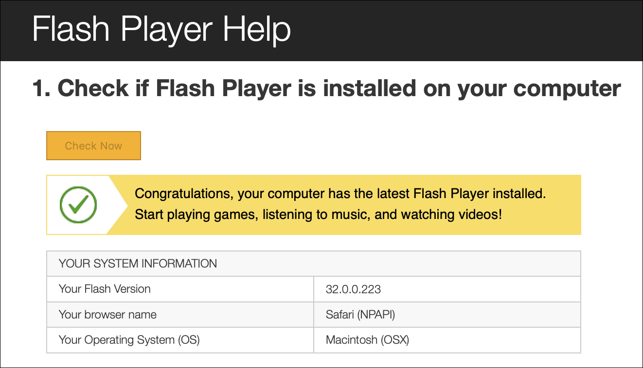 flash player for mac pro
